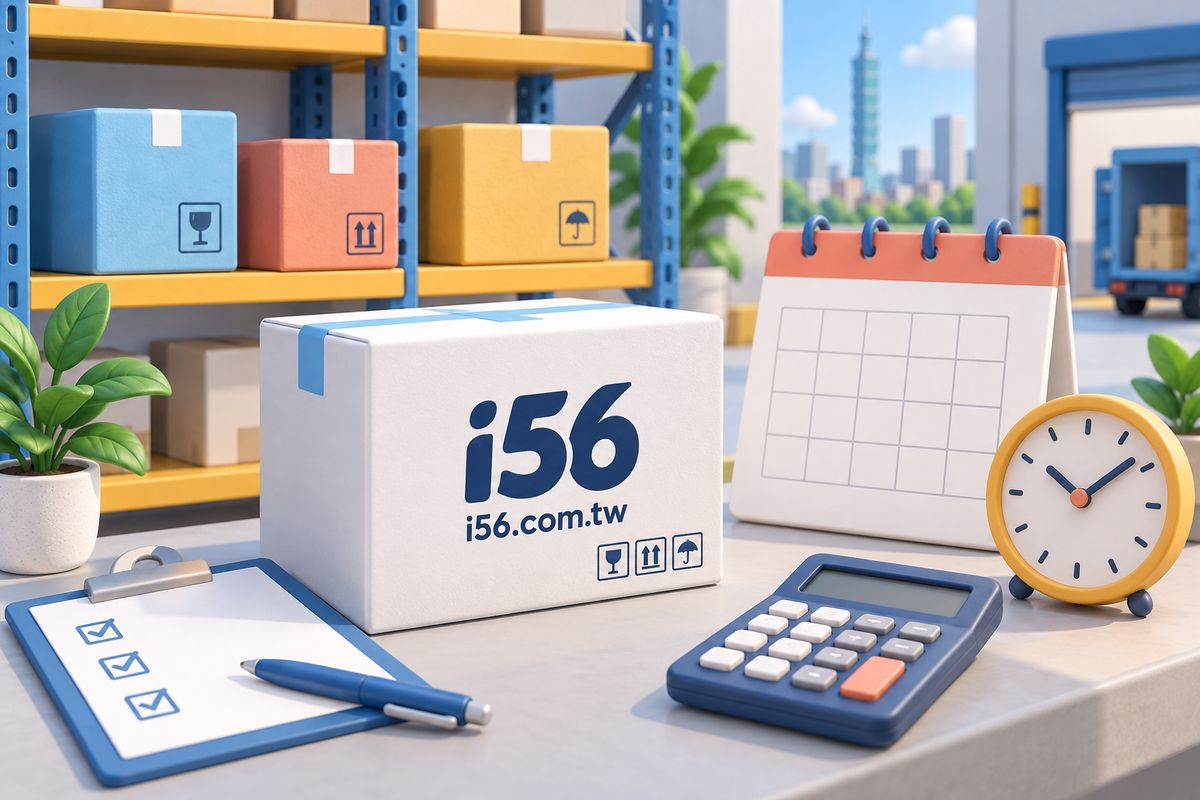 i56集運倉儲費示意：包裹、日曆與計費時間核對